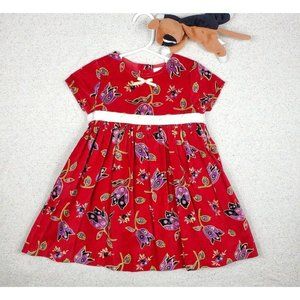 Vintage Floral Velvety Dress 2t/3t